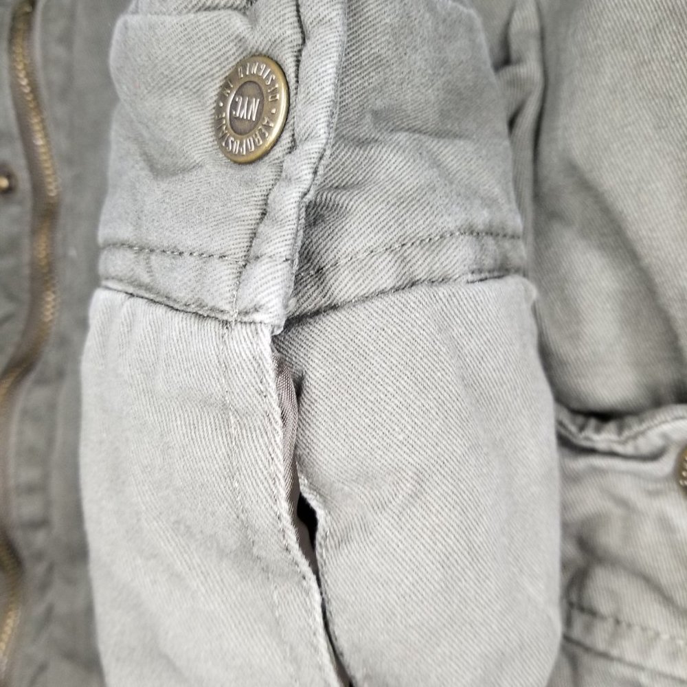 Aeropostale Designed In NYC Women’s S Small hooded Forest Green utility jacket. - Picture 6 of 10